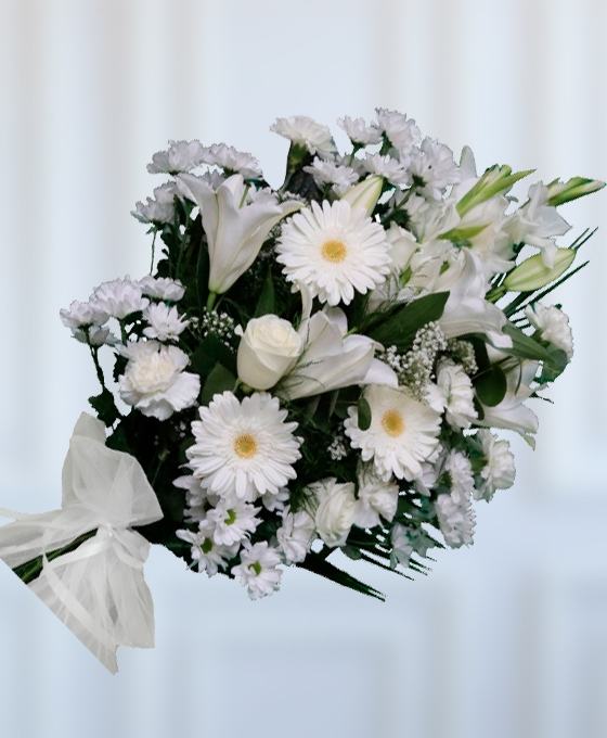 Arreglos de Flores para Tanatorios de Leganés enviar ramo de flores blancas a tanatorio de Leganés