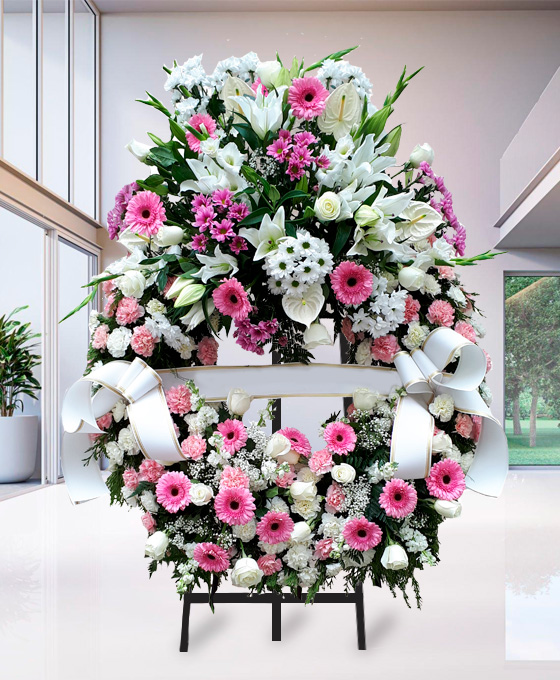 enviar coronas funerarias rosas a Leganés